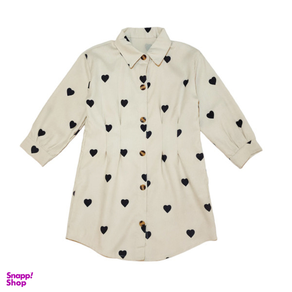 مانتو دخترانه شین کد 5742 رنگ سفید