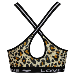 نیم تنه زنانه ماییلدا مدل کاپ اسفنجی بدون فنر پلنگی کد 5051