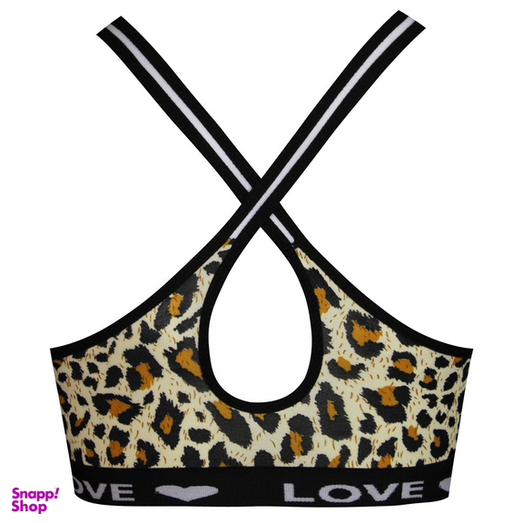 نیم تنه زنانه ماییلدا مدل کاپ اسفنجی بدون فنر پلنگی کد 5051