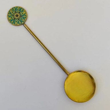 قاشق برنجی طرح حوض نقاشی