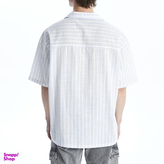 پیراهن آستین کوتاه یقه برگردان مردانه ال سی وایکیکی مدل سوپرا پوپلین