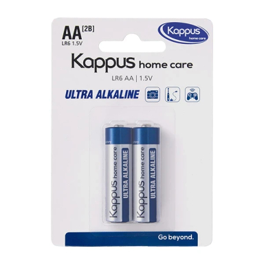 باتری قلمی کاپوس مدل Home Care Ultra Alkaline AA بسته 2 عددی