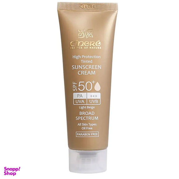 کرم ضد آفتاب سینره مناسب پوست نرمال تا خشک +spf 50 رنگ بژ روشن حجم 50 گرم