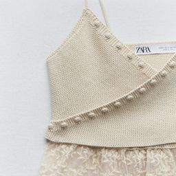 تاپ زنانه طرح زارا مدل 509 رنگ کرم