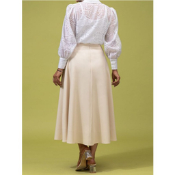 دامن زنانه برنس مدل سمانه رنگ کرم روشن