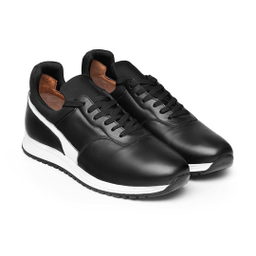 کفش اسپرت مردانه نوین چرم مدل 9806 MS3194 رنگ مشکی