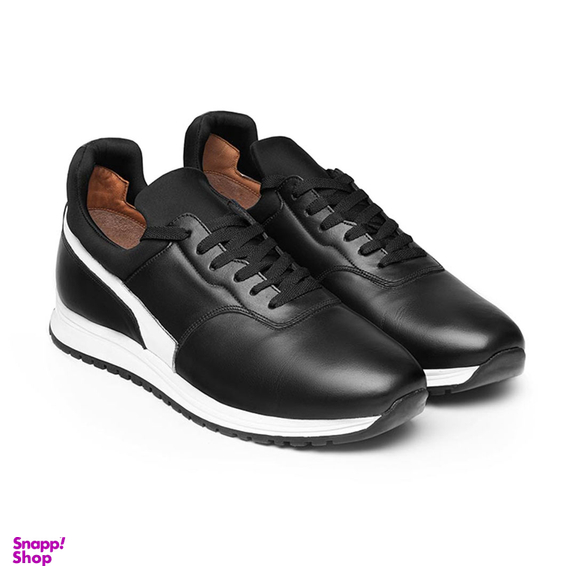 کفش اسپرت مردانه نوین چرم مدل 9806 MS3194 رنگ مشکی