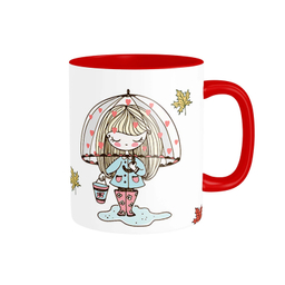 ماگ شادیت طرح دختر پاییزی کد 116