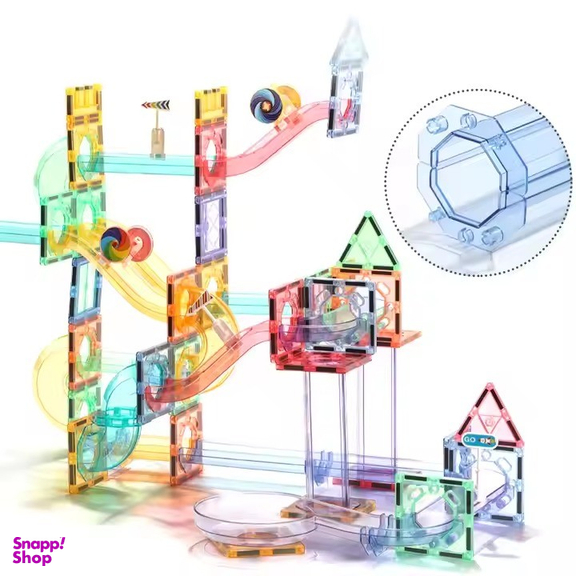 مگنت تایل 208 قطعه کبو مدل لوله ای طرح ماربل