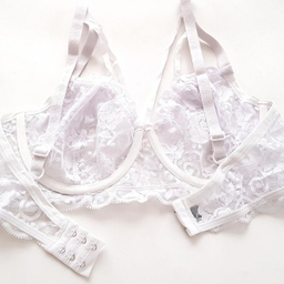 ست شورت و سوتین زنانه ماییلدا مدل فنردار گیپوری کد 4691-8585 رنگ سفید