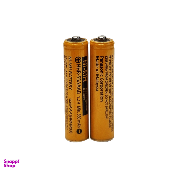 باتری نیم قلمی قابل شارژ تلفن بی سیم پاناسونیک مدل Ni-MH/HHR-55AAAB بسته 2 عددی