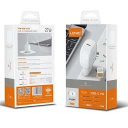 آداپتور شارژر 27 وات الدینیو مدل A1206C به همراه کابل تبدیل USB-C