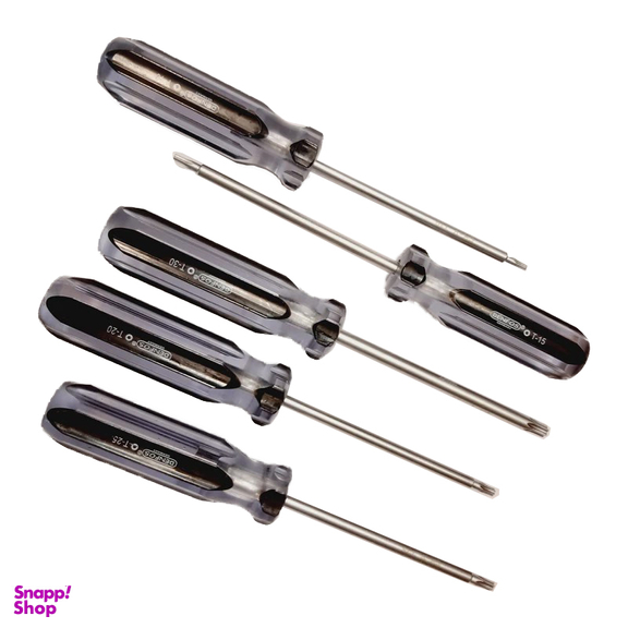 پیچ گوشتی ستاره ای دنفوس مدل YP-JH225690 مجموعه 5 عددی