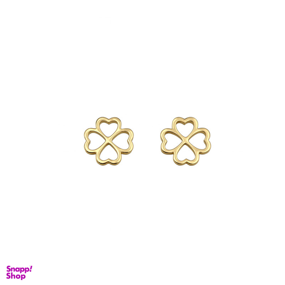 گوشواره میخی طلا 18 عیار زنانه زرلاین مدل برگ کد E-500018