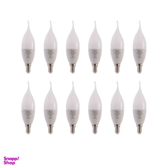 لامپ ال ای دی 7 وات افراتاب مدل AF-TC37-7W پایه E14 بسته 12 عددی