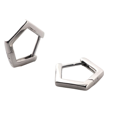 گوشواره 5 ضلعی زنانه طرح ژوپینگ کد XWE0001 رنگ نقره ای