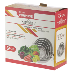 آبکش استیل لوکاتلی مدل punch مجموعه 6 عددی
