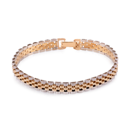 دستبند طلا 18 عیار زنانه میلی گالری طرح رولکس کد MT1842