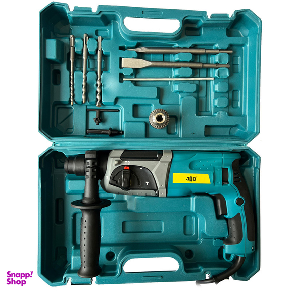 دریل بتن کن 5000 وات سه نظام چهار شیار جاب مدل JB-2550 SDS Plus مجموعه 14 عددی