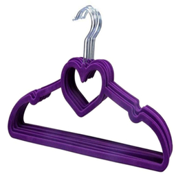 چوب لباسی مخمل طرح قلب مدل Heart بسته 5 عددی