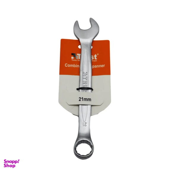 آچار یکسر تخت و یکسر رینگی تراست مدل YP-021 سایز 21 میلی متر