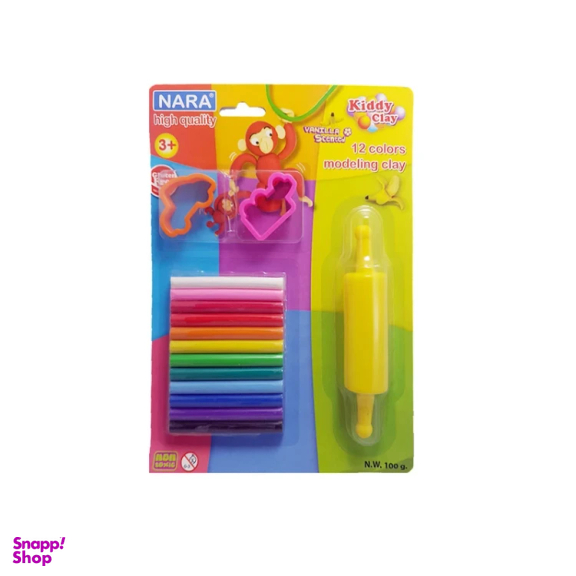 خمیر بازی نارا مدل ST-100-12+2SM/R 100 بسته ۱۲ عددی