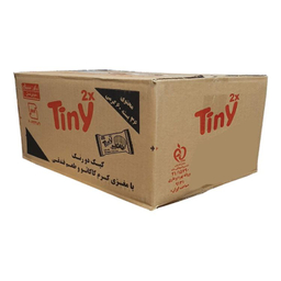 کیک تاینی با مغز کرم فندق شیرین عسل وزن 60 گرم بسته ۳۶ عددی