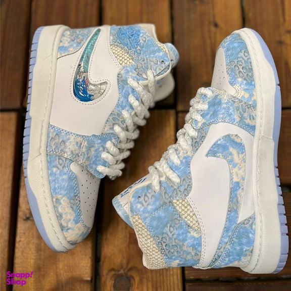 کتانی زنانه طرح نایک مدل دراگون کد 1246 رنگ آبی