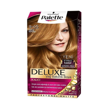 کیت رنگ مو پلت سری Deluxe شماره 65-8 رنگ قهوه ای