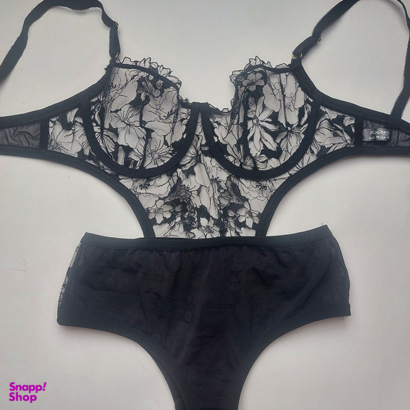 لباس خواب زنانه نوشه پوش مدل توری فنردار کد 90007