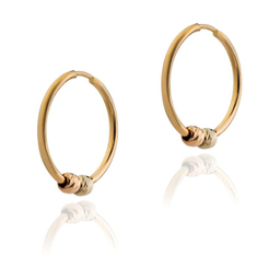 گوشواره طلا 18 عیار زنانه داریم مدل البرنادو 2 گوی طلایی