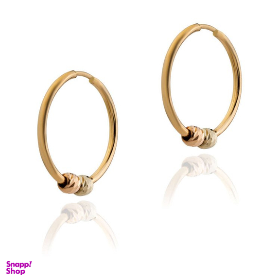 گوشواره طلا 18 عیار زنانه داریم مدل البرنادو 2 گوی طلایی