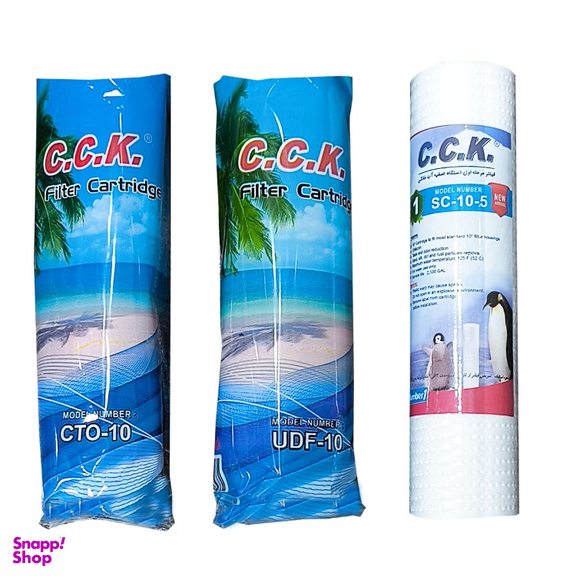 فیلتر دستگاه تصفیه آب cck مدل سه مرحله کد c3 بسته ۳ عددی
