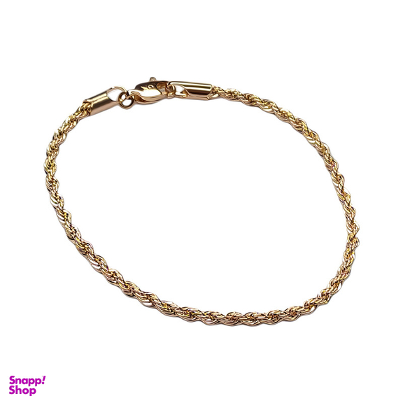 دستبند ژوپینگ زنانه مدل طنابی پیچی رنگ طلایی