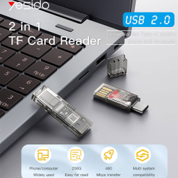رم ریدر یسیدو مدل GS21 2in1 Type-C Plug TF