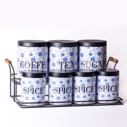 ست پاسماوری 7 پارچه طرح گل به همراه استند