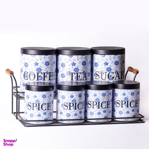 ست پاسماوری 7 پارچه طرح گل به همراه استند