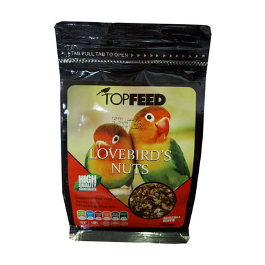 غذای طوطی برزیلی تاپ فید مدل Lovebirds Nuts وزن 750 گرم