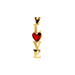 پلاک گردنبند طلا 18 عیار زنانه طرح لاو Love کد 1832