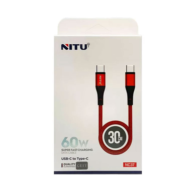 کابل Type-C به لایتنینگ نیتو (Nitu) مدل NC35 طول 30 سانتیمتر 20 وات