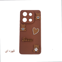 قاب گوشی موبایل لیمیا مدل عروسکی لنزدار ژله ای طرح Sweet مناسب شیائومی Redmi Note 13 4G به همراه بند آویز