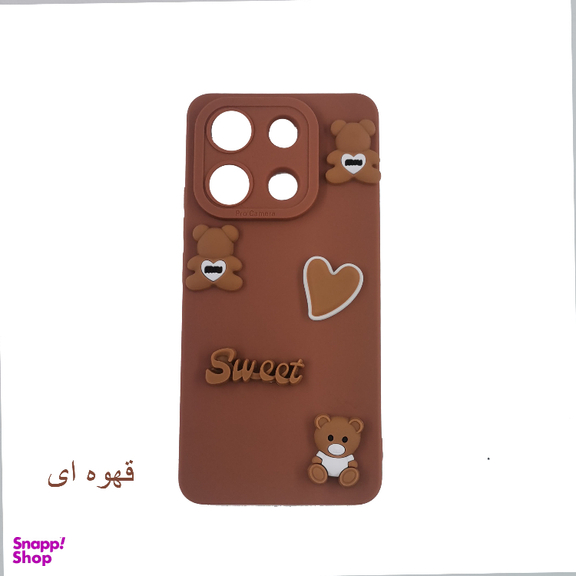 قاب گوشی موبایل لیمیا مدل عروسکی لنزدار ژله ای طرح Sweet مناسب شیائومی Redmi Note 13 4G به همراه بند آویز
