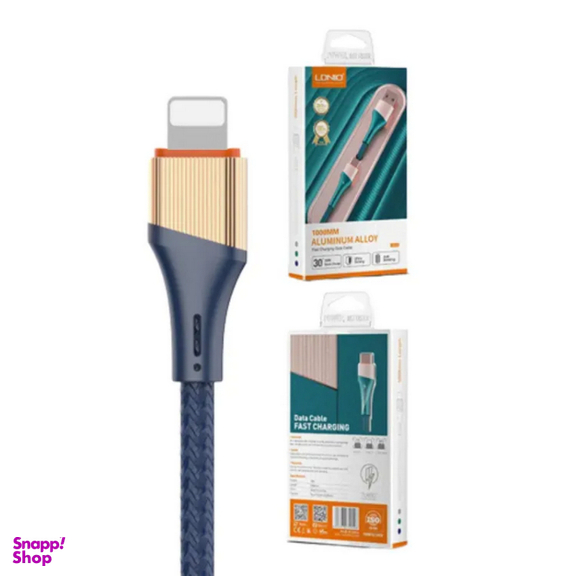 کابل شارژ USB به Lightning الدینیو مدل LS631 طول 1 متر