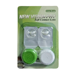 لنز چشم پرو نیو ویژن رنگ سبز دور مشکی روشن شماره 29 به همراه جالنزی