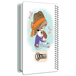 دفترچه یادداشت سیمی 100 برگ دارکوب مدل عروسکی کد 119/1