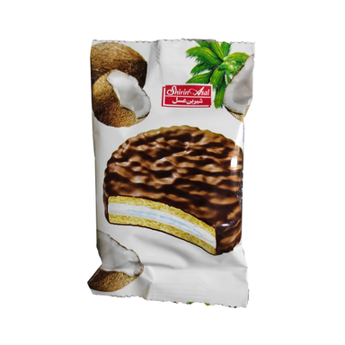 بیسکویت روکش کاکائو با طعم نارگیل شیرین عسل وزن 22 گرم