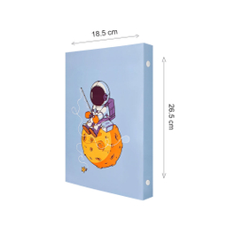 دفتر کلاسوری 100 برگ پدیده نقش مدل 6 حلقه کلاسيک طرح آدم فضايی کد 134