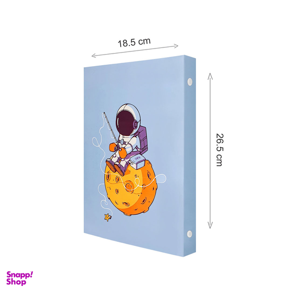 دفتر کلاسوری 100 برگ پدیده نقش مدل 6 حلقه کلاسيک طرح آدم فضايی کد 134