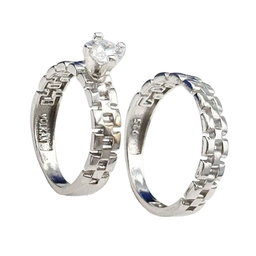 ست انگشتر نقره زنانه و مردانه کد 000941