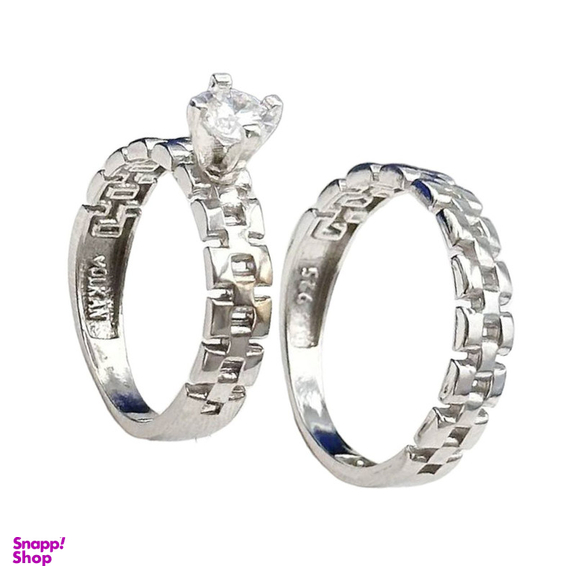 ست انگشتر نقره زنانه و مردانه کد 000941